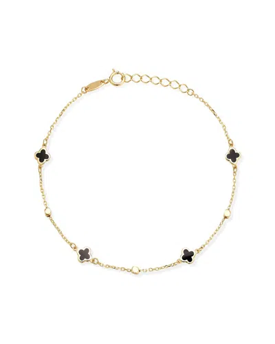 Ember Fine Jewelry Clover Charm Bracelet In Gold