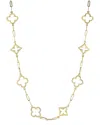 Ember Fine Jewelry 14k Gold Clover Station Necklace