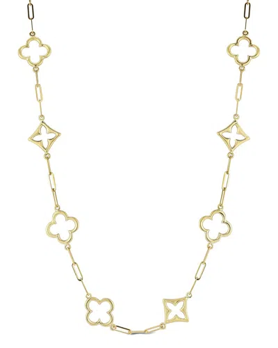 EMBER FINE JEWELRY EMBER FINE JEWELRY 14K CLOVER STATION NECKLACE