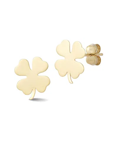 Ember Fine Jewelry 14k Clover Studs In Gold