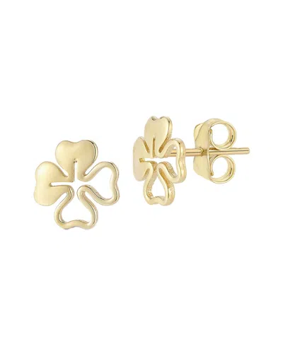 Ember Fine Jewelry 14k Clover Studs In Gold