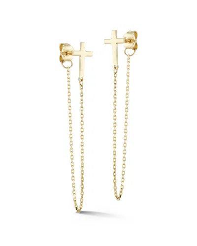 Ember Fine Jewelry 14k Cross Chain Earrings