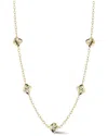 Ember Fine Jewelry 14k Cut Clover Station Necklace In Gold