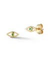 Ember Fine Jewelry 14k Diamond & Emerald Evil Eye Studs