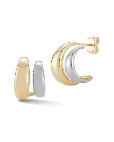 Ember Fine Jewelry Two Tone 14k Yellow Gold And 14k White Gold Double In Multi