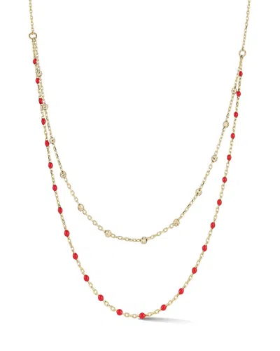 Ember Fine Jewelry 14k Double Layered Chain Necklace In Gold