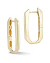 Ember Fine Jewelry 14k Elongated Octagon Hoop Earrings In Gold