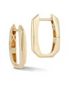 Ember Fine Jewelry 14k Elongated Octagon Hoop Earrings In Gold