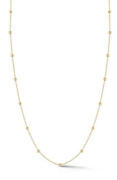 Ember Fine Jewelry 14k Gold 2mm Ball Station Necklace