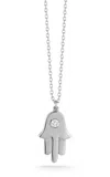 Ember Fine Jewelry 14k Gold & Diamond Hamsa Necklace In Multi