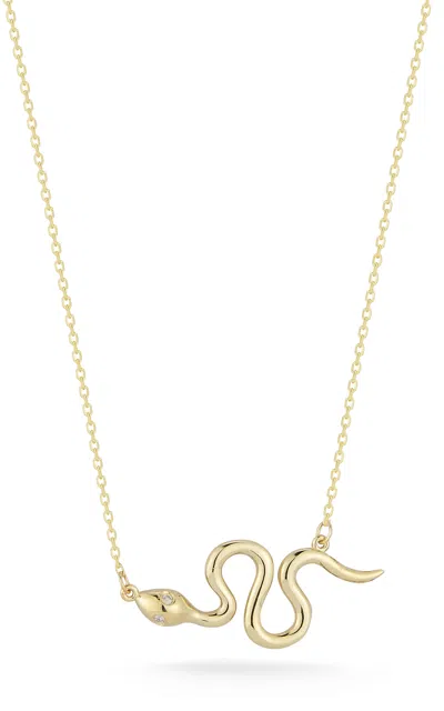 Ember Fine Jewelry 14k Gold & Diamond Snake Necklace In Multi