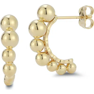 EMBER FINE JEWELRY EMBER FINE JEWELRY 14K GOLD BALL HOOP EARRINGS