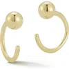 Ember Fine Jewelry 14k Gold Ball Huggie Hoop Earrings In Gold