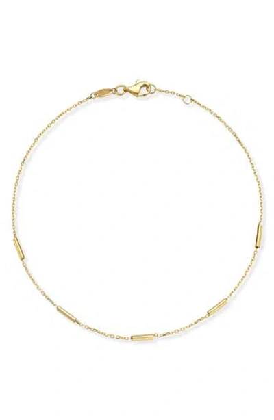 Ember Fine Jewelry 14k Gold Bar Station Anklet