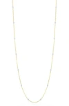 Ember Fine Jewelry 14k Gold Beaded Enamel Station Necklace In Gold