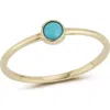 Ember Fine Jewelry 14k Gold Bezel Set Turquoise Ring In 14k Gold