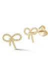 Ember Fine Jewelry 14k Gold Bow Stud Earrings In Gold