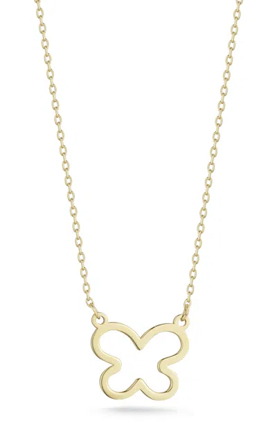 Ember Fine Jewelry 14k Gold Butterfly Necklace In Multi
