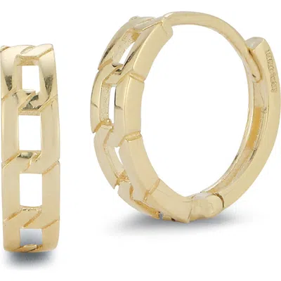 Ember Fine Jewelry 14k Gold Chain Huggie Hoop Earrings