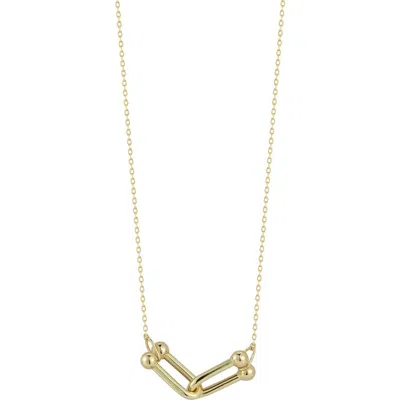 Ember Fine Jewelry 14k Gold Chevron Link Pendant Necklace