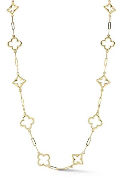 Ember Fine Jewelry 14k Gold Clover Station Necklace
