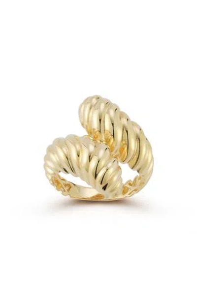 Ember Fine Jewelry 14k Gold Croissant Twist Bypass Ring