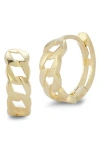 Ember Fine Jewelry 14k Gold Curb Chain Hoop Earrings In Gold