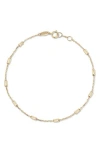 Ember Fine Jewelry 14k Gold Cylinder Chain Bracelet In Brown