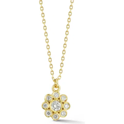 Ember Fine Jewelry 14k Gold Diamond Flower Pendant Necklace