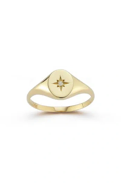 EMBER FINE JEWELRY EMBER FINE JEWELRY 14K GOLD DIAMOND STAR SIGNET RING