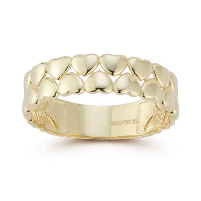Ember Fine Jewelry 14k Gold Double Heart Band Ring