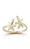 Ember Fine Jewelry 14k Gold Dragonfly Bypass Ring In Multi