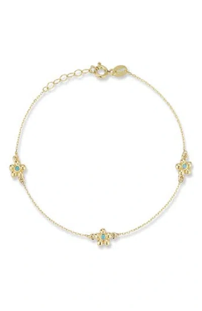 Ember Fine Jewelry 14k Gold Flower Station Bracelet