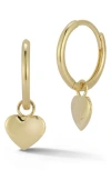 Ember Fine Jewelry 14k Gold Heart Drop Earrings In Gold
