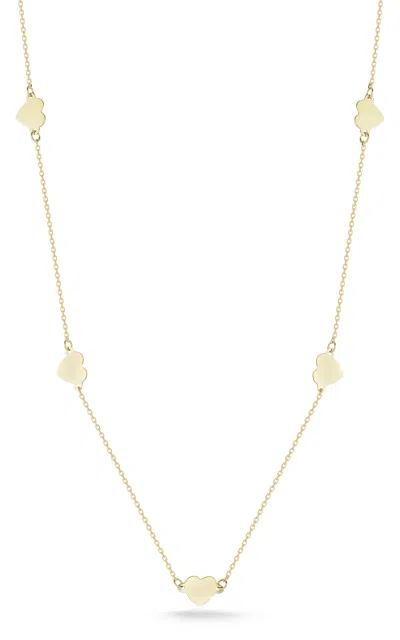 Ember Fine Jewelry 14k Gold Heart Station Necklace In Multi