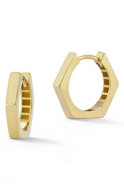 Ember Fine Jewelry 14k Gold Hexagon Hoop Earrings