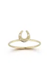 Ember Fine Jewelry 14k Gold Horse Shoe Ring In Multi