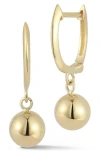 Ember Fine Jewelry 14k Gold Huggie Drop Earrings In 14k Gold