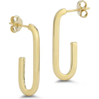 Ember Fine Jewelry 14k Gold J-shape Hoop Earrings