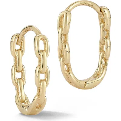 Ember Fine Jewelry 14k Gold Link Huggie Hoop Earrings