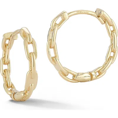 Ember Fine Jewelry 14k Gold Link Huggie Hoop Earrings