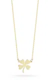 Ember Fine Jewelry 14k Yellow Gold Clover Pendant Necklace In Multi