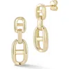 Ember Fine Jewelry 14k Gold Mariner Chain Drop Earrings In Gold