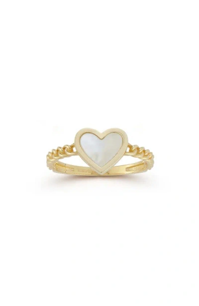 Ember Fine Jewelry 14k Gold Mother Of Pearl Heart Ring