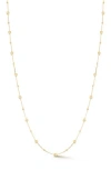 Ember Fine Jewelry 14k Gold Satin Ball Station Necklace In Gold