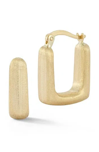 Ember Fine Jewelry 14k Gold Satin Square Hoop Earrings