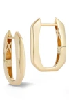 Ember Fine Jewelry 14k Elongated Octagon Hoop Earrings In Gold