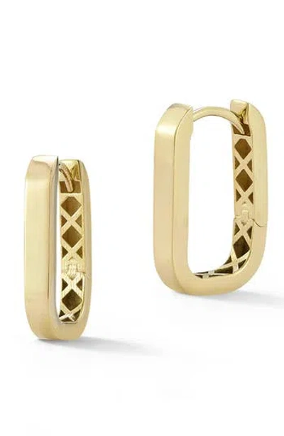 Ember Fine Jewelry 14k Gold Square Oval Hoop Earrings