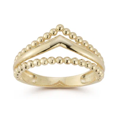 Ember Fine Jewelry 14k Gold Stacked Beaded Ring In Multi