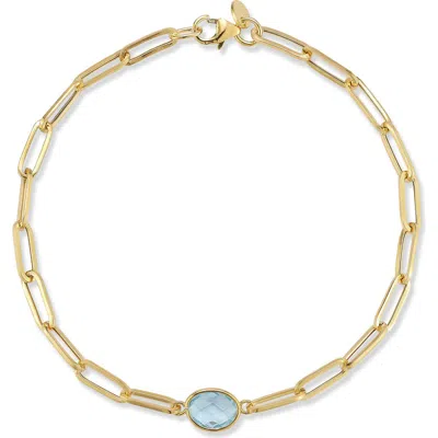 Ember Fine Jewelry 14k Gold Stone Bracelet In Gold